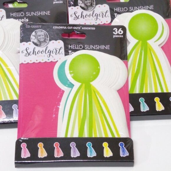 Schoolgirl Style Hello Sunshine Tassels Cut-Out Sets Just Teach Color Cards Sets - Picture 2 of 10